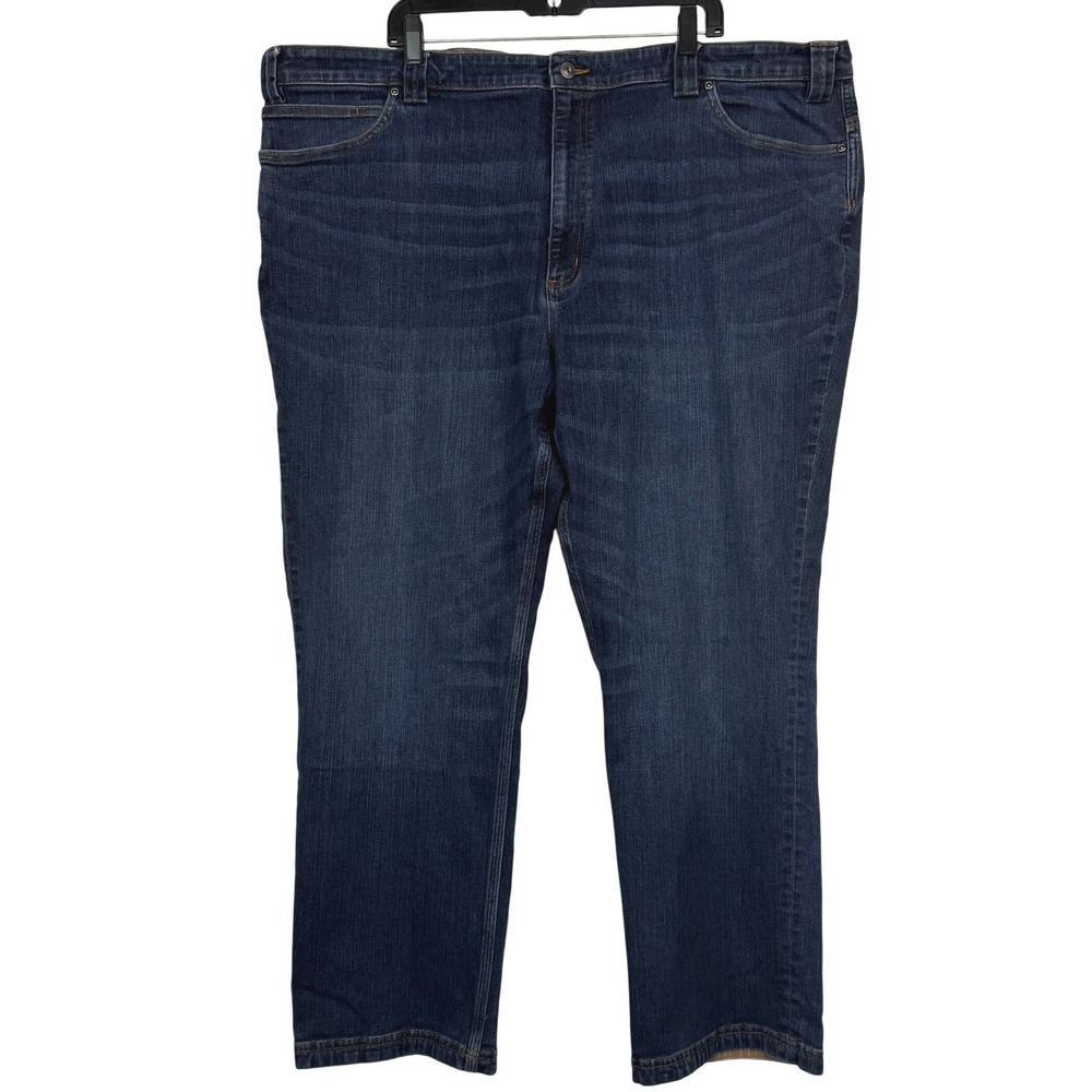 Duluth Trading Co Ballroom DOUBLE FLEX Jeans Mens 48x32 Dark Blue Relaxed Fit